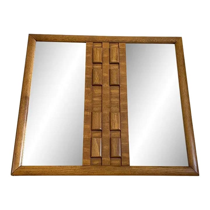 1970s Brutalist Dresser Mirror