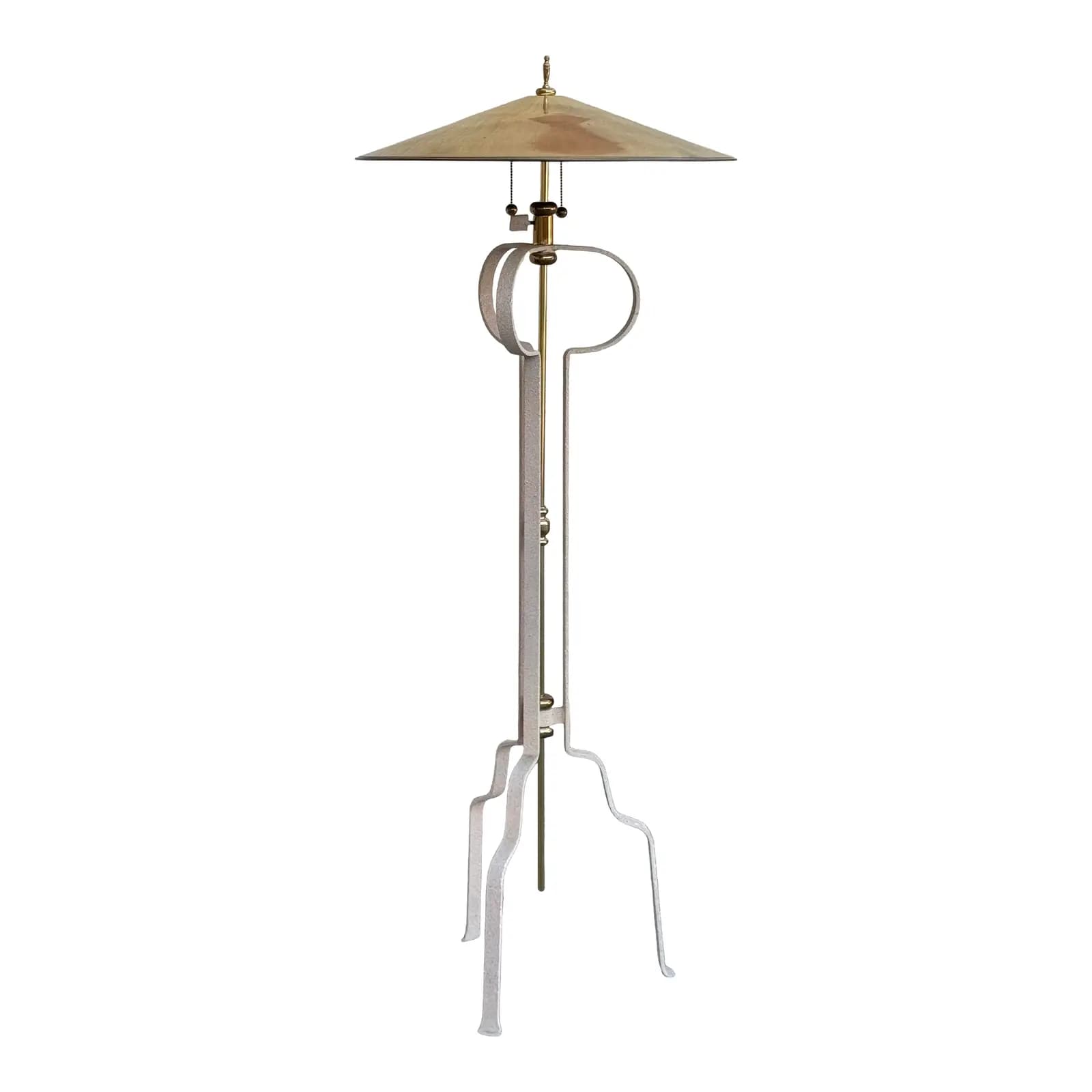 Modern Brass Tripod Floor Lamp