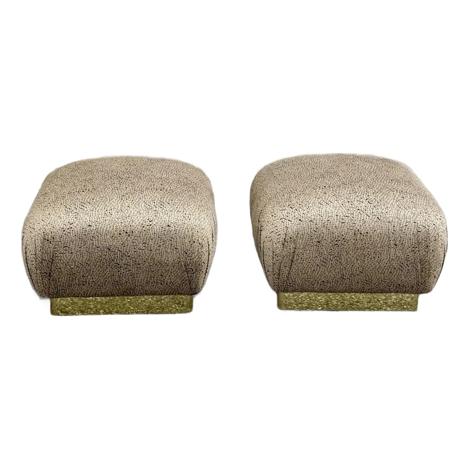 Pair of Regency Poufs