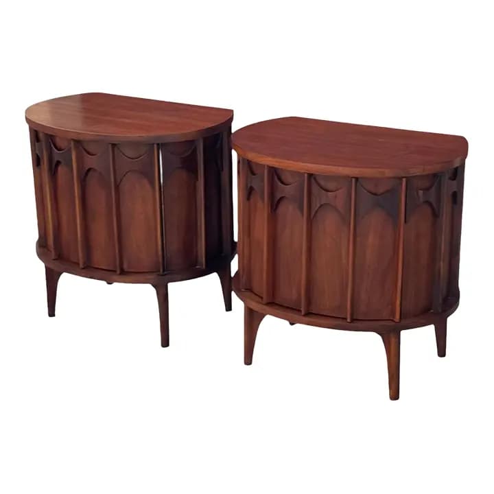 Kent-Coffey Perspecta Walnut Nightstands