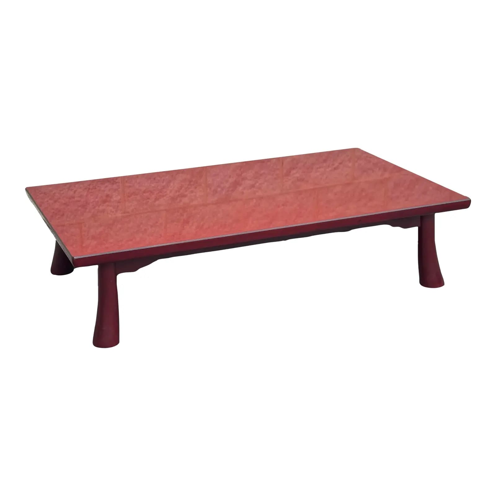 Low Asian Red Lacquer Coffee Table