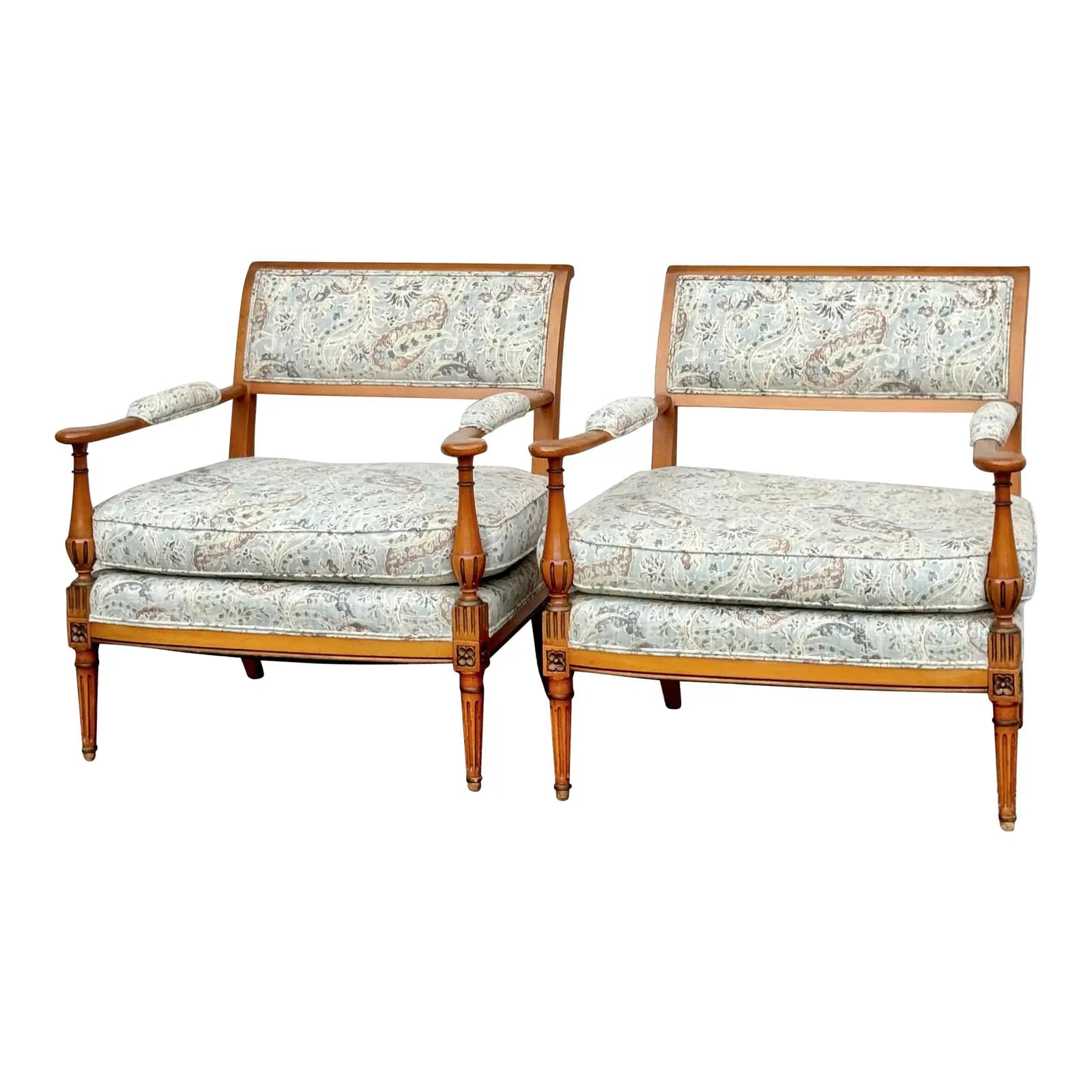 Pair of Louis XVI Marquis Armchairs