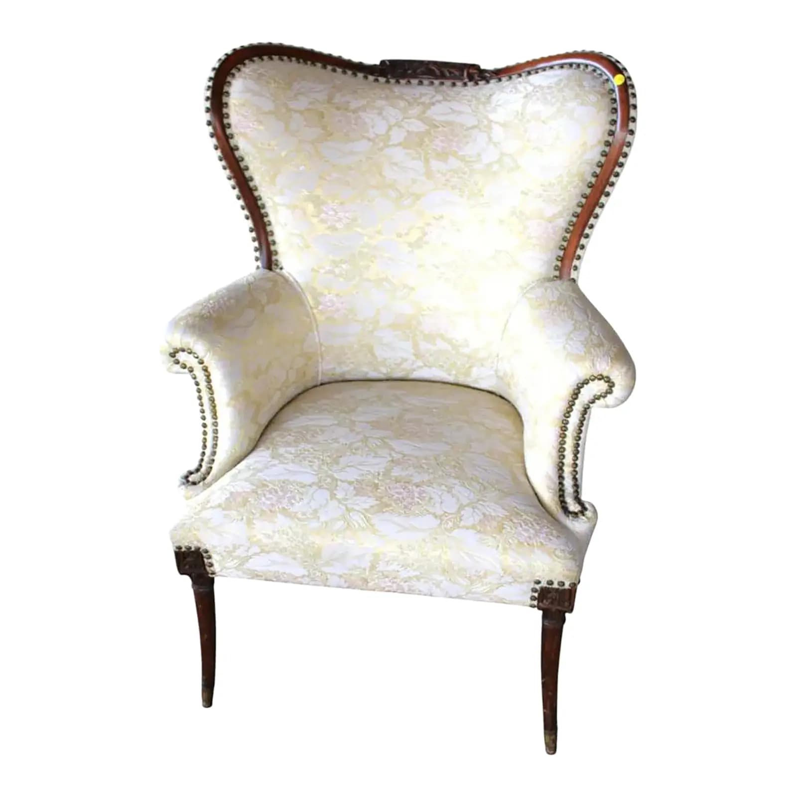 Mahogany Wingback Chair