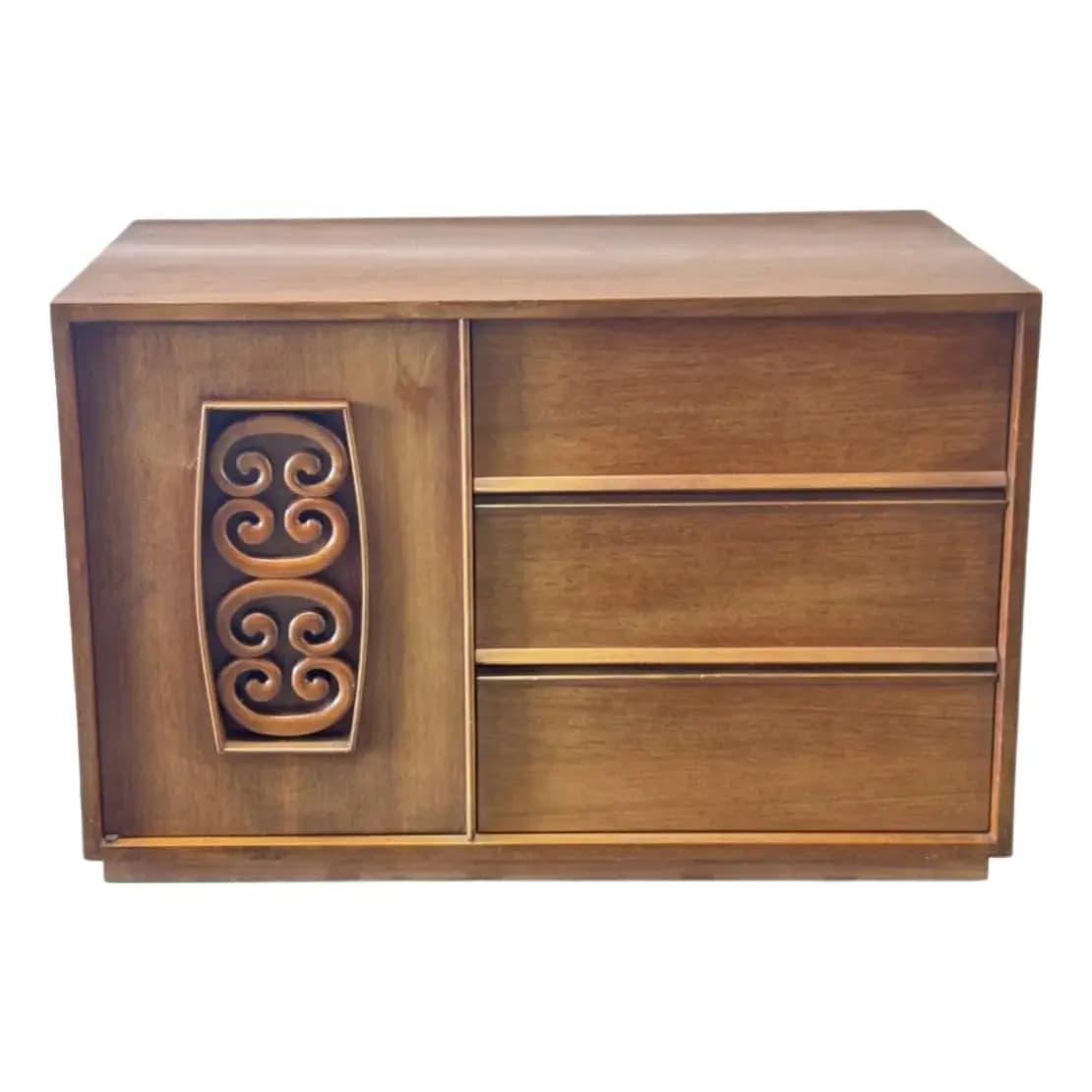 Mid 20th Century Walnut Bachelor Chest