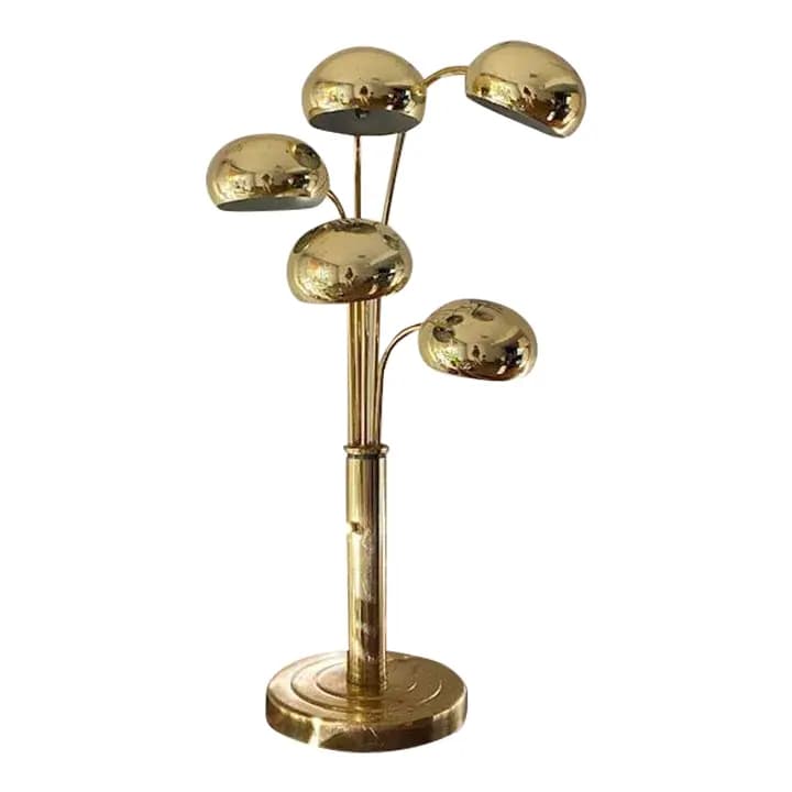Mid Century Brass Eyeball Lamp