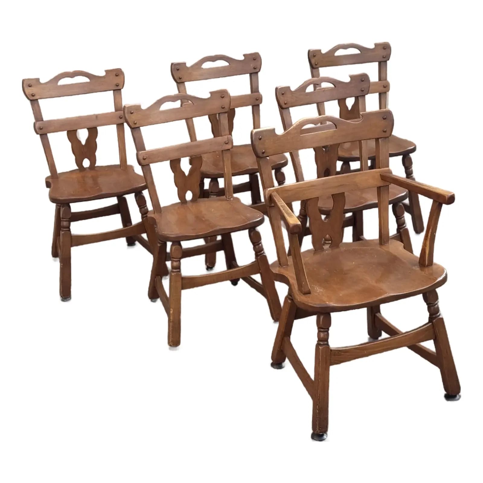 Set of 6 Cushman Maple Dining Chairs