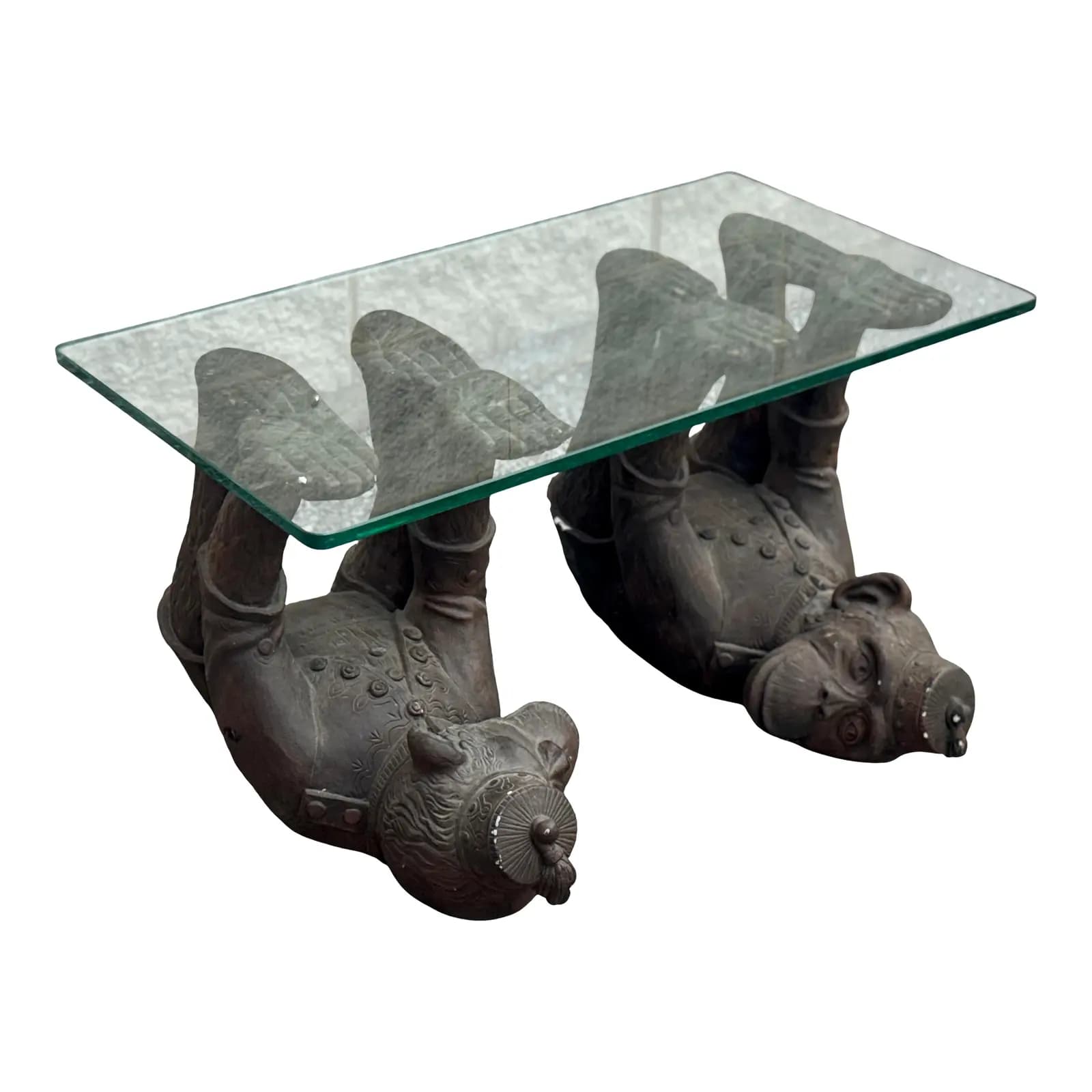 Monkey Base Glass Coffee Table