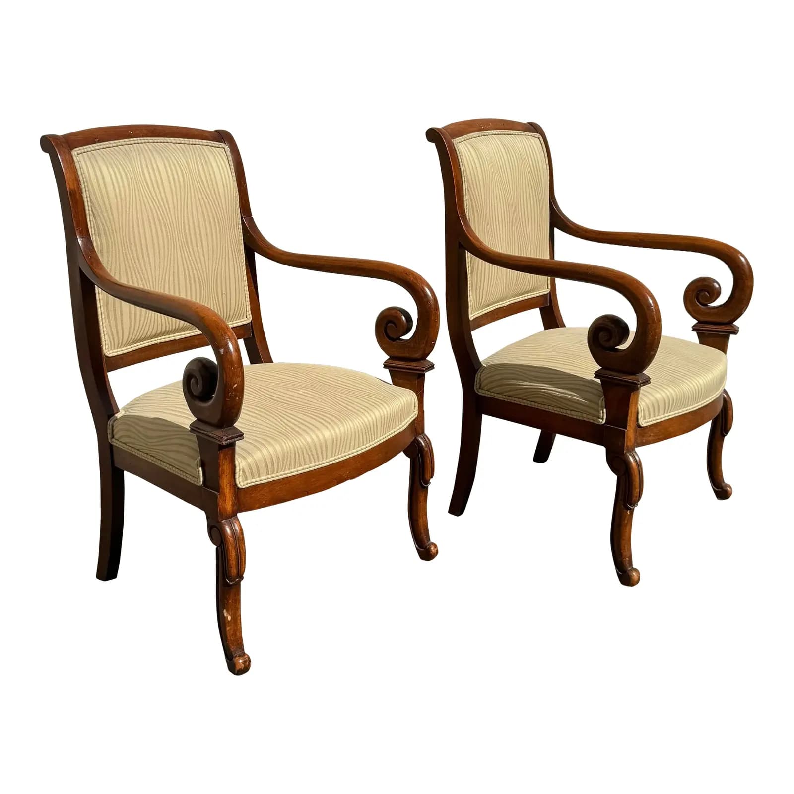 Set of 2 Louis Philippe Fauteuils