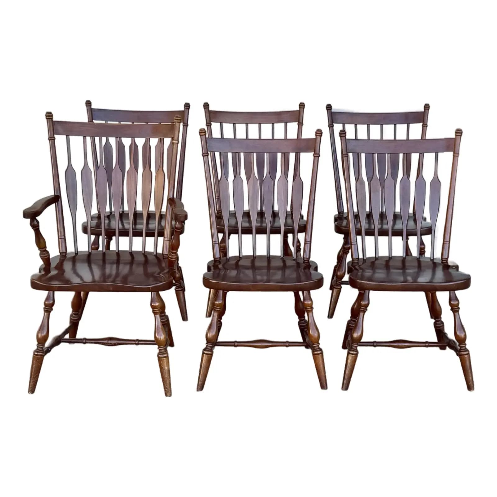 Set of 6 Harden Spindle Dining Chairs