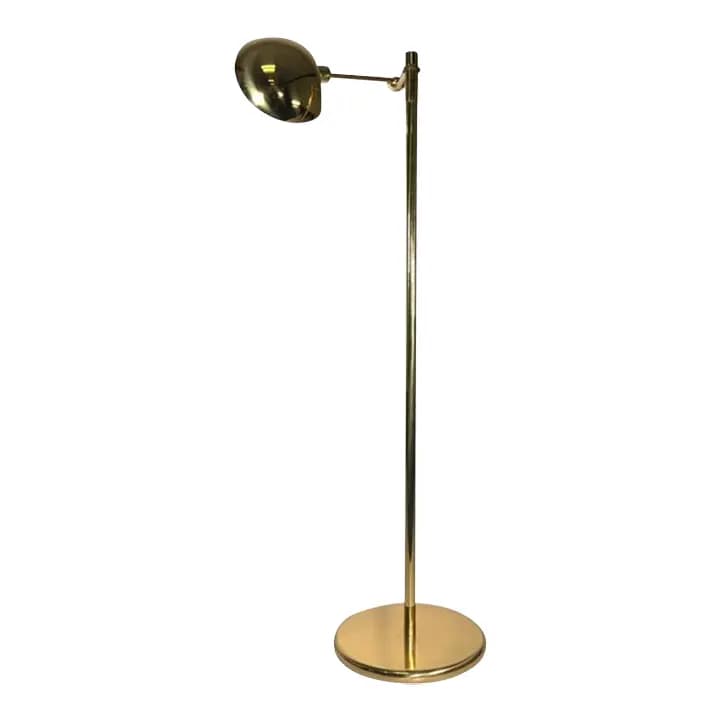 Holtkotter Brass Swing Arm Floor Lamp